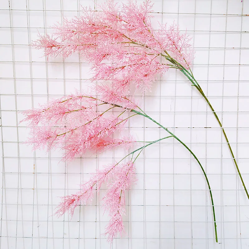 Artificial Rime Flower for Wedding Road Lead Arch Backdrop Decoration Romantic Scenery Decor Cedar Pine Stem Branch Mist Grass Artificial Rime Flower for Wedding Road Lead Arch Backdrop Decoration Romantic Scenery Decor Cedar Pine Stem Branch Mist Grass