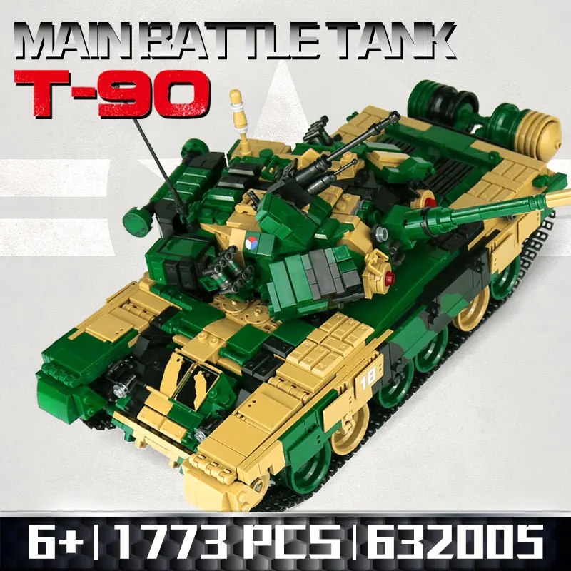 

632005 The T-90 Main Battle Tank Set Building Blocks Bricks Assembled DIY Birthday Educational Toys Funny Christmas Gifts