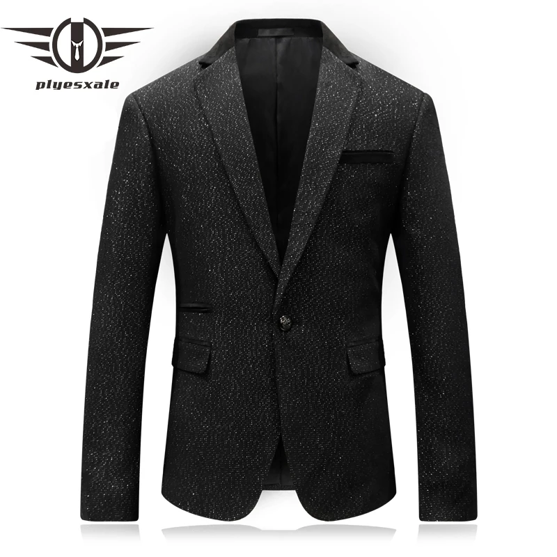 

Plyesxale Black Blazer Men 2018 New Arrival Autumn Casual Blazers Men Slim Fit Suit Jacket Wedding Coat Mens Stage Wear Q194