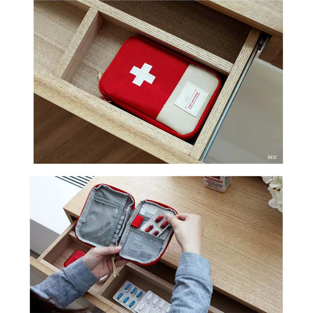 Empty first aid font b bag b font emergency font b bag b font travel pill