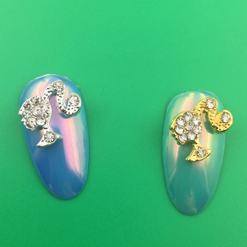 Leamx 10 шт./пакет прозрачные стразы украшения для ногтей красивые девушки ногтей DIY Самоцветы 3D сплав ногтей бриллианты Подвески поставить L413