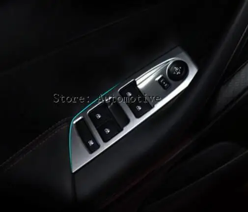 

For Left Hand side Drive!! 4pcs ABS Car Interior Window Armrest Lift Switch Regulator Cover Trim For Opel Astra K 2016 2017