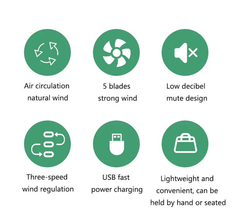 Настольный складной вентилятор может быть ручной и сидеть три ветра низкий уровень шума Двойной источник питания