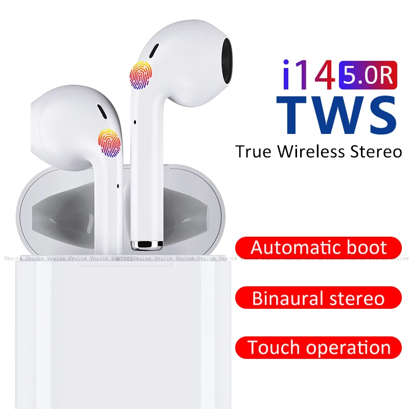 

New 2019 i14 tws Wireless Bluetooth 5.0 Earphone TWS i14 Touch Control Earbuds i 14 tws HiFi Sound Headphones For All Smartphone