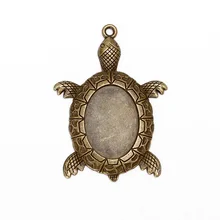 10 pçs/lote Animal Pingente Base de Dados Em Branco Cabochão Base de dados de Configuração Pingente para 18x25mm Cabochão Cameo DIY Colar Fazer