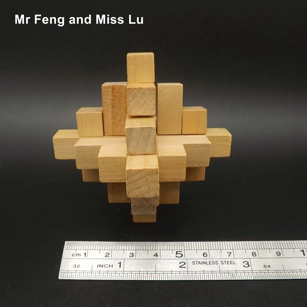 wooden kong ming lock puzzle