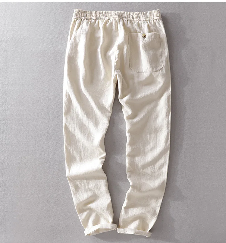 Мужские весенние и осенние модные брендовые в японском стиле винтажные белье сплошной цвет прямые повседневные мужские штаны белые брюки