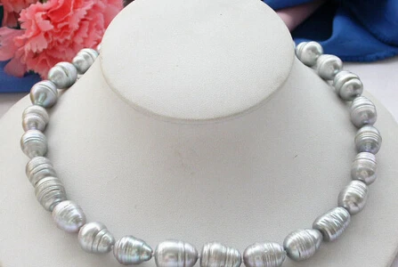 

Miss charm Jew1409 gray rice screw freshwater cultured pearl necklace