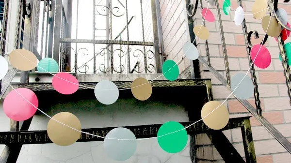 

11 Feet Paper Circle Garland Banner Rainbow Circle Strand DIY Garlands Photo Props Home Bridal Shower Wedding Decoration