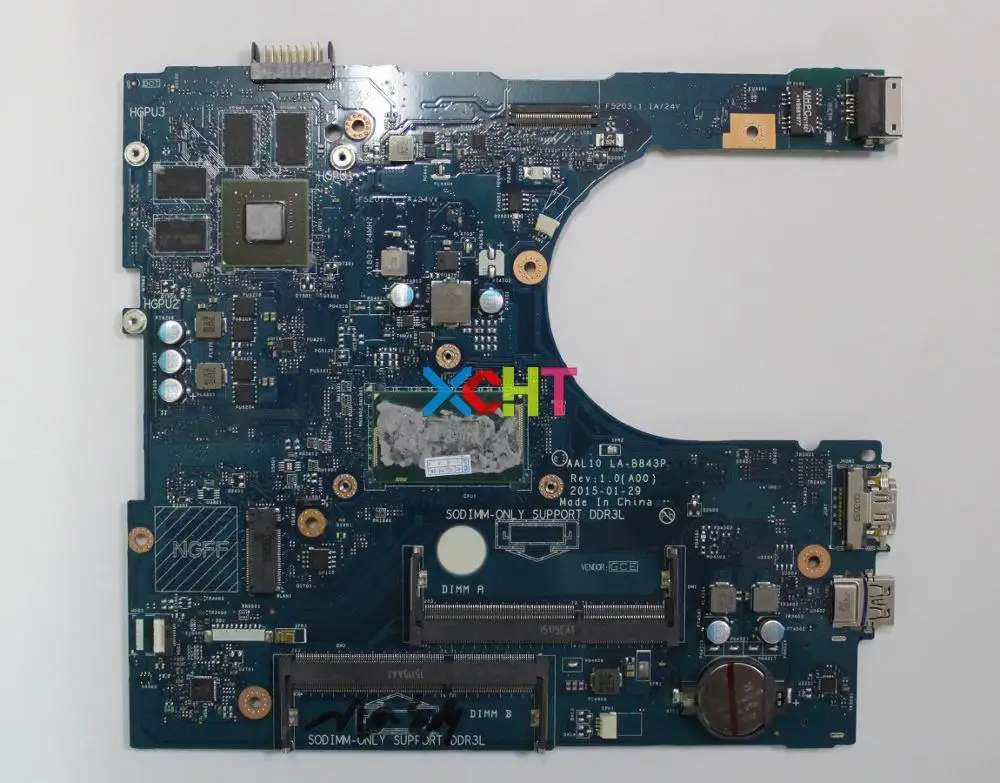Для Dell Inspiron 15 5758 5558 1WHF7 01WHF7 CN-01WHF7 AAL10 LA-B843P i5-5200U N16V-GM-B1 Материнская плата ноутбука