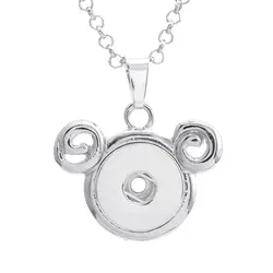 Винтаж 18 мм кнопки кулон Цепочки и ожерелья с прекрасным Форма повелительница старинное серебро для вечеринки xinnver Jewelry zj021