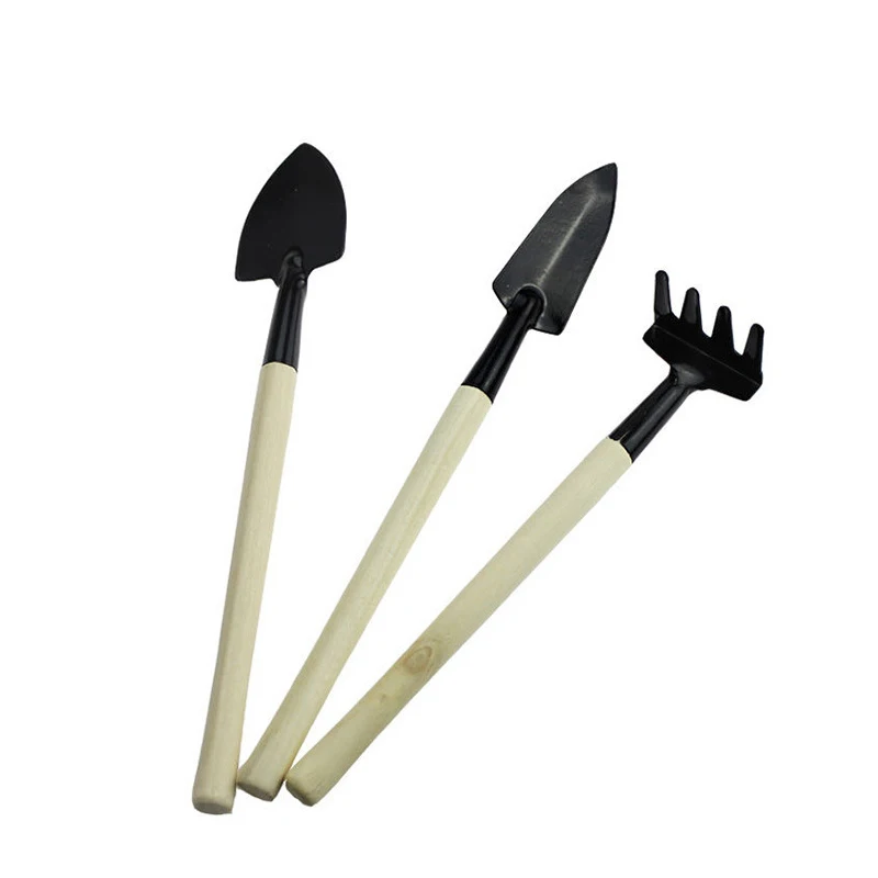 

3PC Wood color Mini Small Shovel Spade Tool Gardening Tools Tools For Home Gardening Growing Tools Accessories
