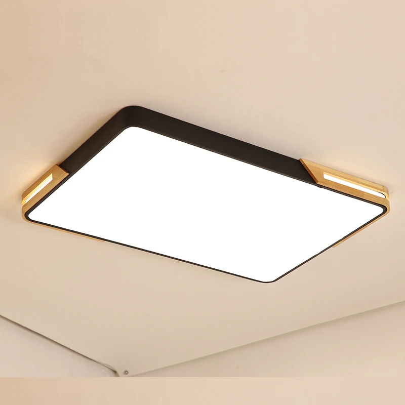 

New Nordic Led Ceiling Lights Living Room Round Multicolor Alloy Led Ceiling Lamp Bedroom Led Ceiling Light Oak Dimmable Fixture