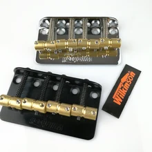 1 Set Chrome Wilkinson WBBC Four 4 Strings Electric Bass Bridge With Brass Saddles For Precision Jazz 1 Set Chrome Wilkinson WBBC Four 4 Strings Electric Bass Bridge With Brass Saddles For Precision Jazz