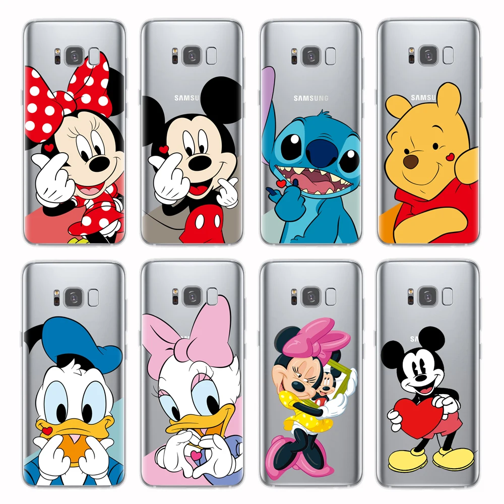

Cartoon Minnie Mouse Case for Samsung Galaxy J3 J5 J7 2016 A5 2017 A6 A8 Plus J4 J6 2018 S6 S7 Edge S8 S9 Plus TPU Mickey Cover