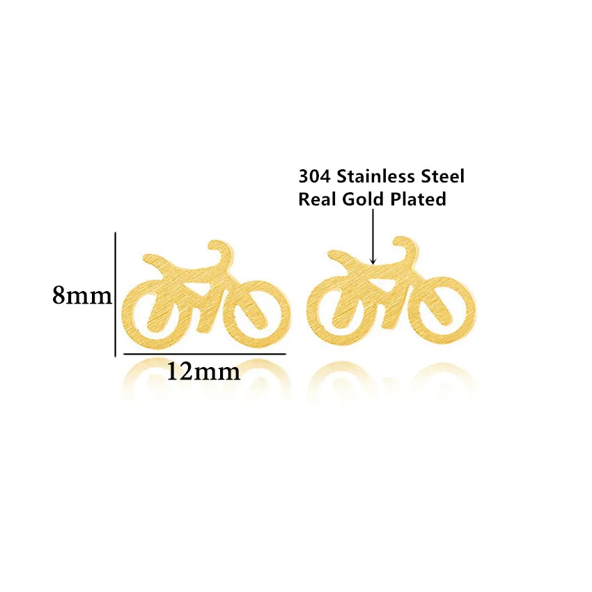 DIANSHANGKAITUOZHE Mini Bike Stud Statement Earrings for Women Earing 3 Colors Trendy Earings|fashion stud earrings|stud earringsearrings women |