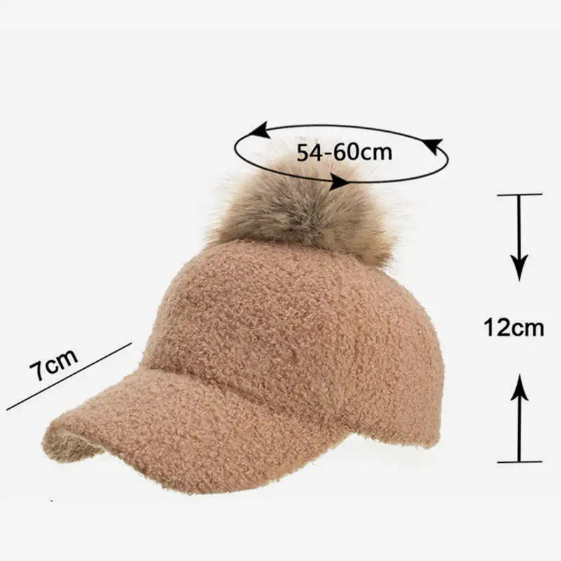 Invierno gorras de béisbol casuales de las mujeres de invierno cálido snapback gorra sol gorra mujer sombrero de papá hueso gorras párr mujer baseball mujer