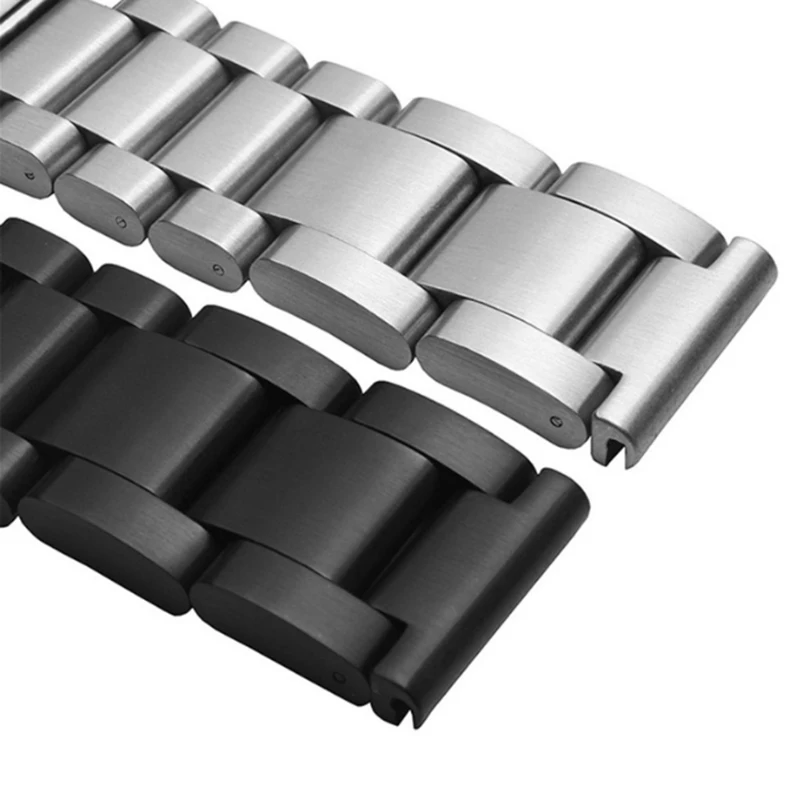 Black Silver Stainless Steel Replacement Wrist Band Sport Safety Wrist Support Wristband Strap for Garmin Fenix 3/3 HR with Tool