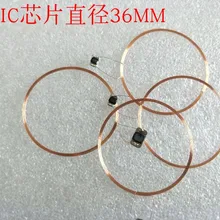 Высокочастотная IC катушка+ COB Чип пайки RFID ядро ярлык для материала катушки 13.56MHz14443A диаметр 36 мм