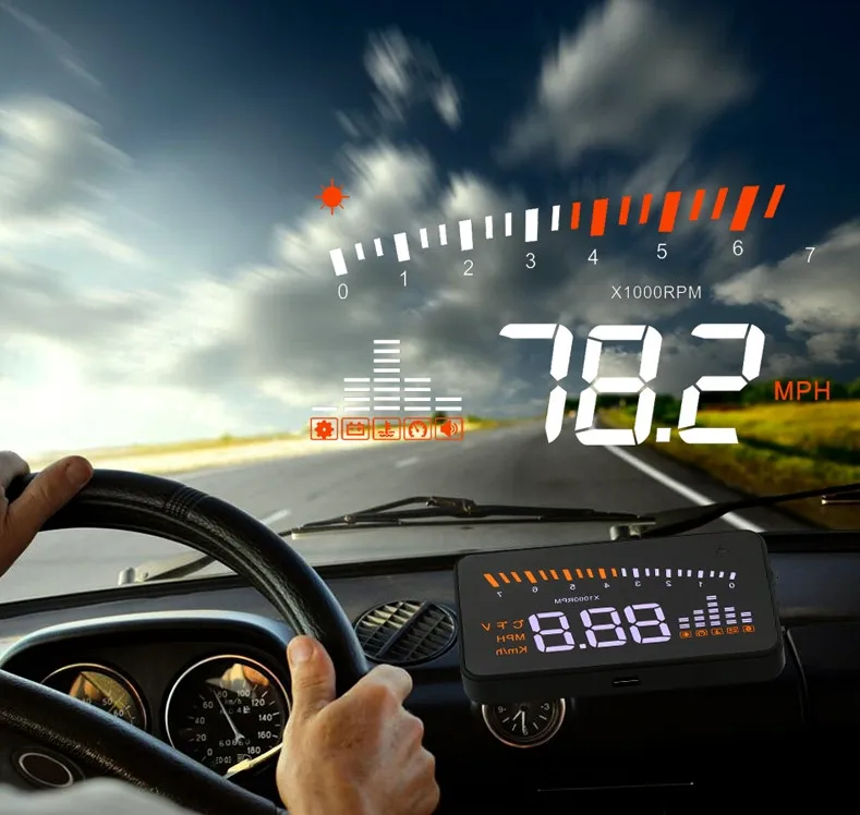 XYCING X5 автомобильный HUD Дисплей лобовое стекло проектор 3 дюйма OBD2 HUD автомобильный проектор скорости вождения автомобиля дисплей данных