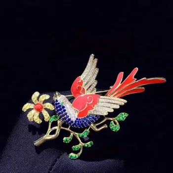 

Qi Xuan_Fashion Brooch S925 Sterling Silver Retro Personality Brooch Brooch Pin Pendant Dual-use High-end Atmosphere Female