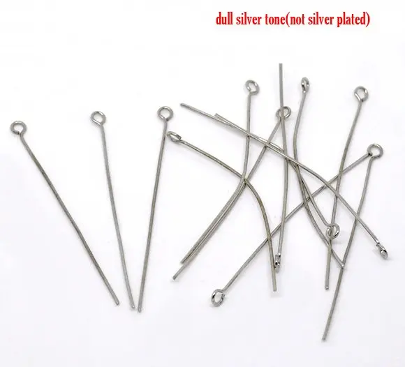 

Free sjipping!!!!! Silver Tone Eye Pins 18x0.7mm Findings 200g about 2500pcs