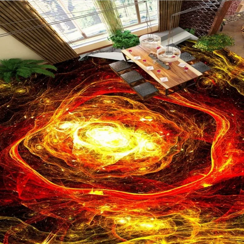 

Free Shipping custom 3D fantasy abstract lines whirlpool pattern flooring lobby decorative painting wallpaper mural