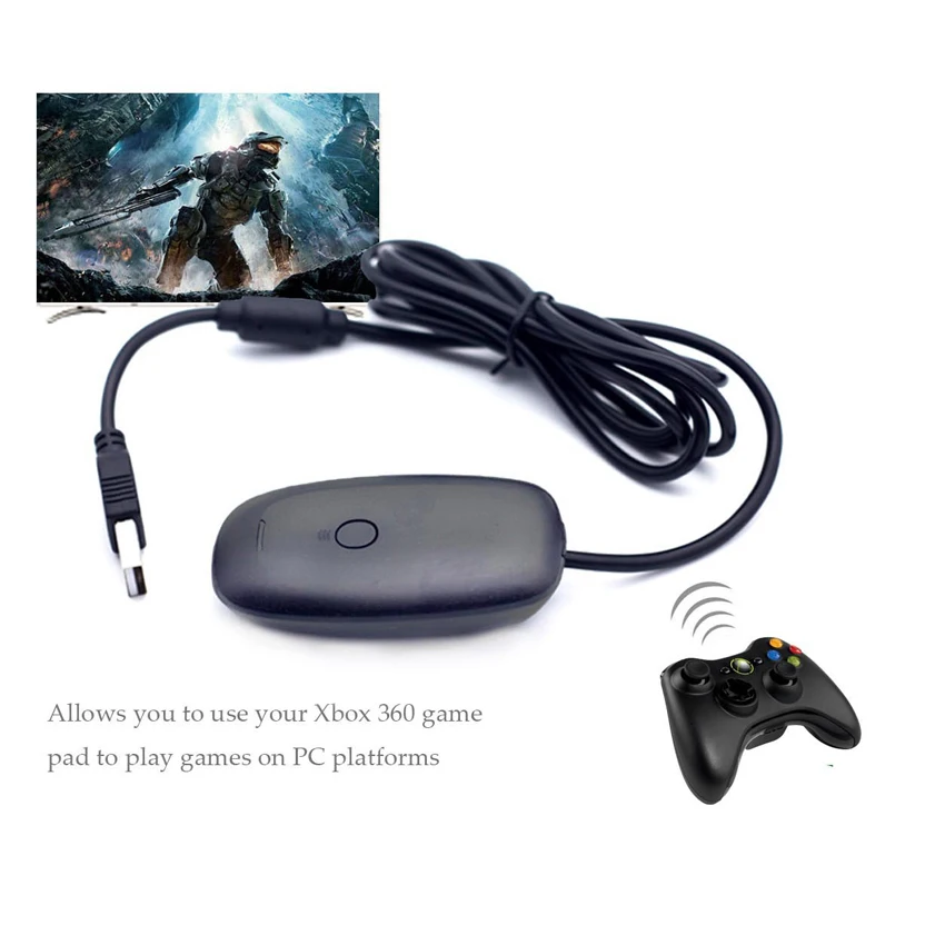

Wireless PC USB 2.0 Receiver Controller Gaming USB Receiver Adapter PC Receiver For Microsoft for XBOX 360 with CD