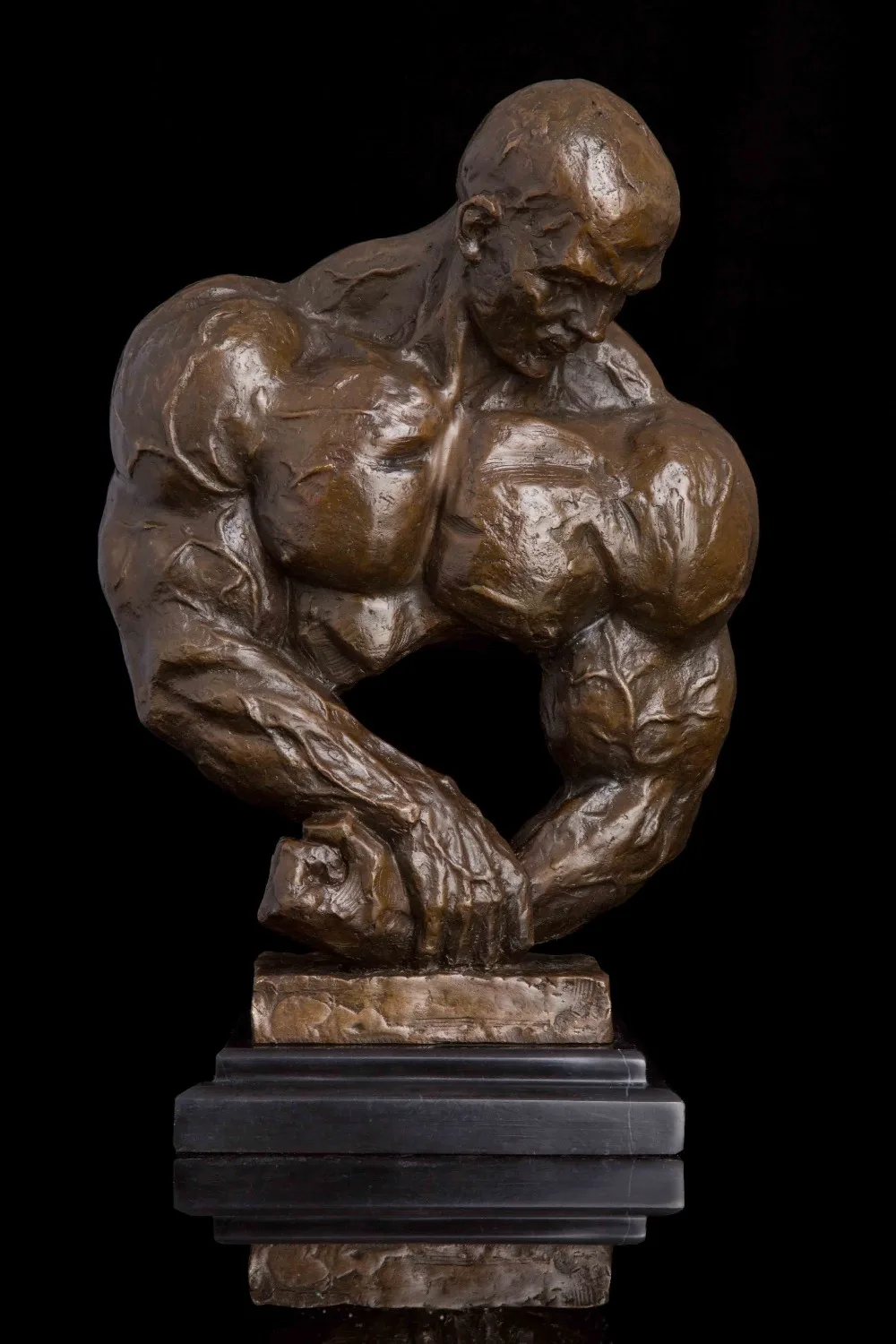 

32CM large # Original ART #COOL # 2019 NEW NUDE MAN MALE GAY ART TOP decorative bronze David strong ART work statue