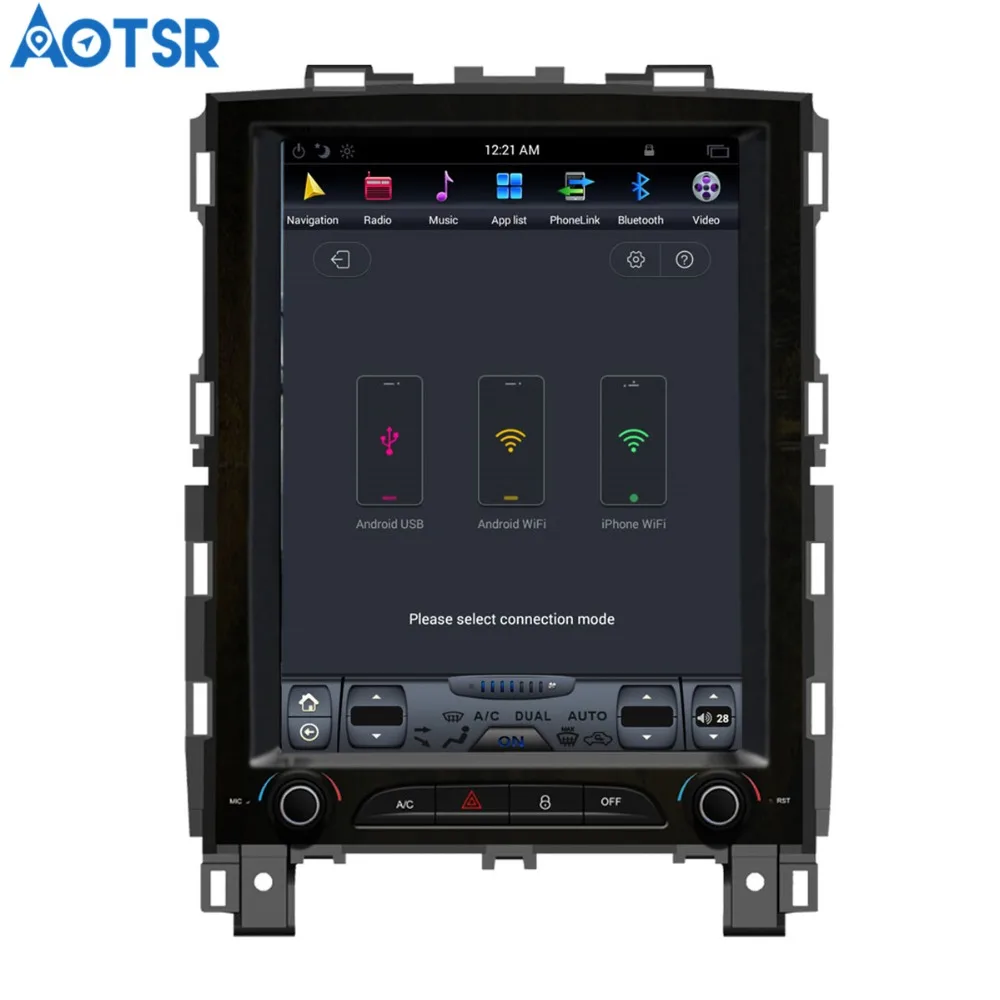 Автомобильный мультимедийный плеер Aotsr Android 7 1 в стиле Tesla с GPS навигацией для Renault