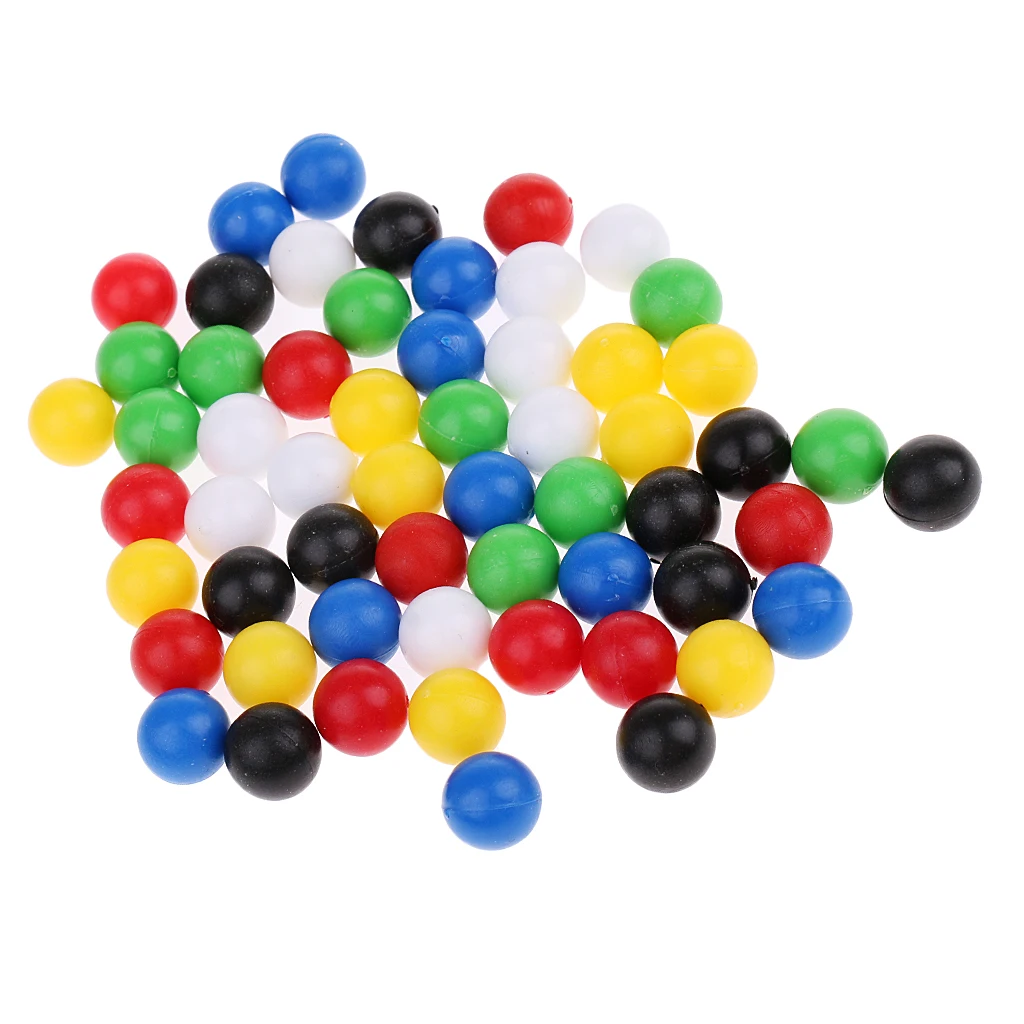60 Pieces Plastic 1cm Balls for Wooden Connecting Four Balls in A Row Game