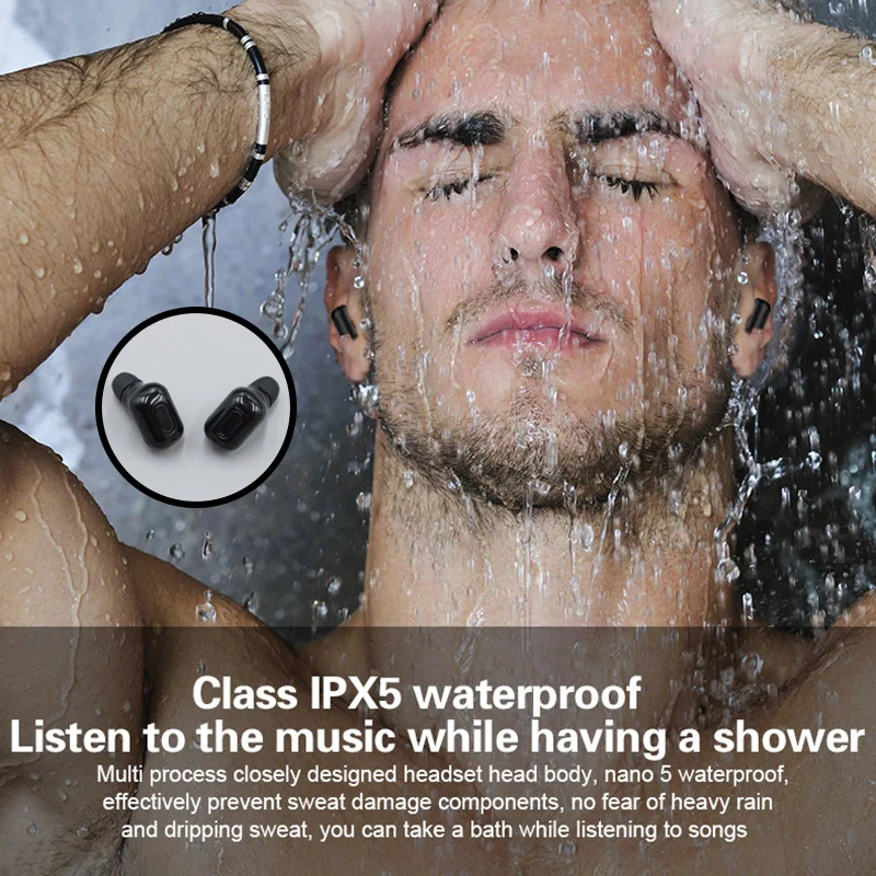 Nasin X2 TWS Bluetooth 5 0 True Wireless Earphone Earbuds Waterproof IPX7 stereo Headset with Charging Box For Xiaomi IPhone