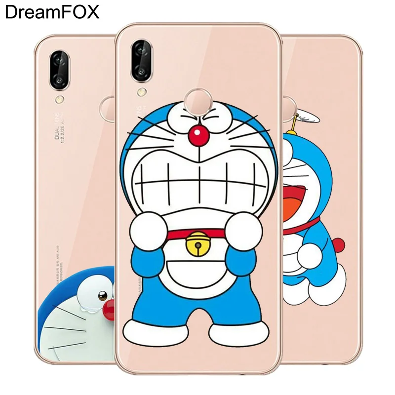 DREAMFOX L039 Fashion Cute Doraemon Soft TPU Silicone Case Cover For Huawei Honor 6A 6C 7X 9 10 P20 P30 Lite Pro P Smart 2019 |