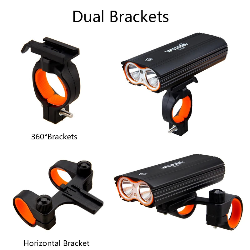 USB Перезаряжаемый велосипедный светильник 2 XM-L T6 светодиодный передний руль для велосипеда головной светильник 4 режима Водонепроницаемый велосипедный фонарь