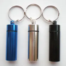 1шт Алюминиевый Чехол для таблеток контейнер для Кеша Гео Кеша брелок для лекарств держатель флакон 012