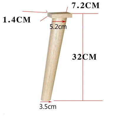 Скандинавском стиле мебель из цельного дерева ноги Многофункциональный ТВ шкаф ноги диван ноги дуба Деревянные ножки для стола табурет ножки мебель запчасти - Цвет: A6