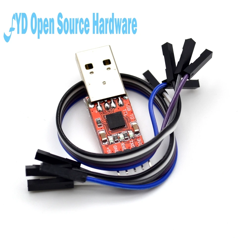 1Set CP2102 Serial Converter USB 2.0 to TTL UART STC Download 5PIN Module With Dupont Line 45x14x8mm