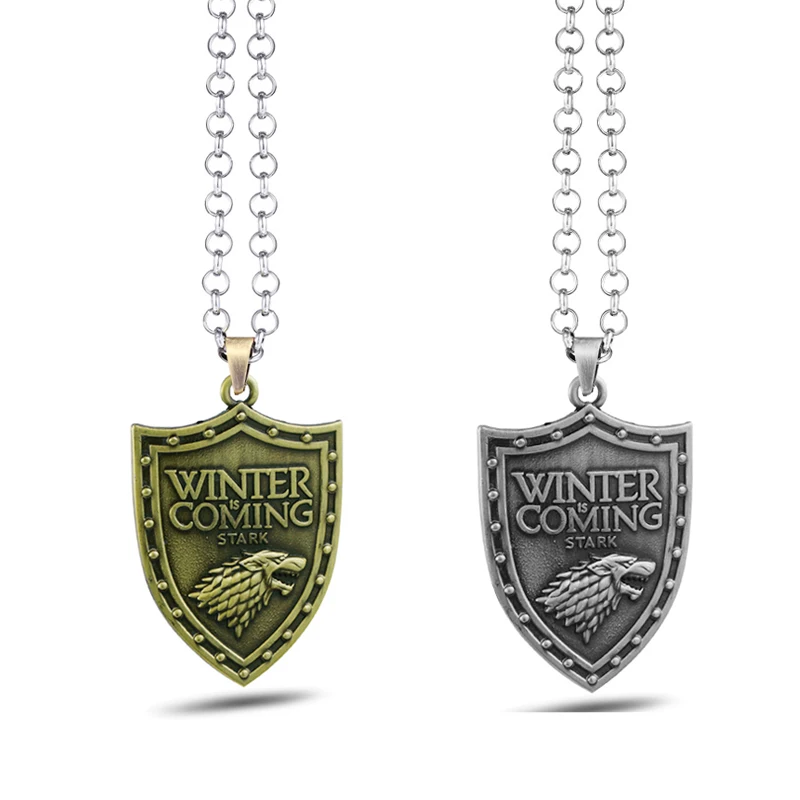 

Game of Thrones Necklace House Stark Wolf Pendants Necklaces A Song Of Ice and Fire Targaryen Link Chains Souvenirs Gifts