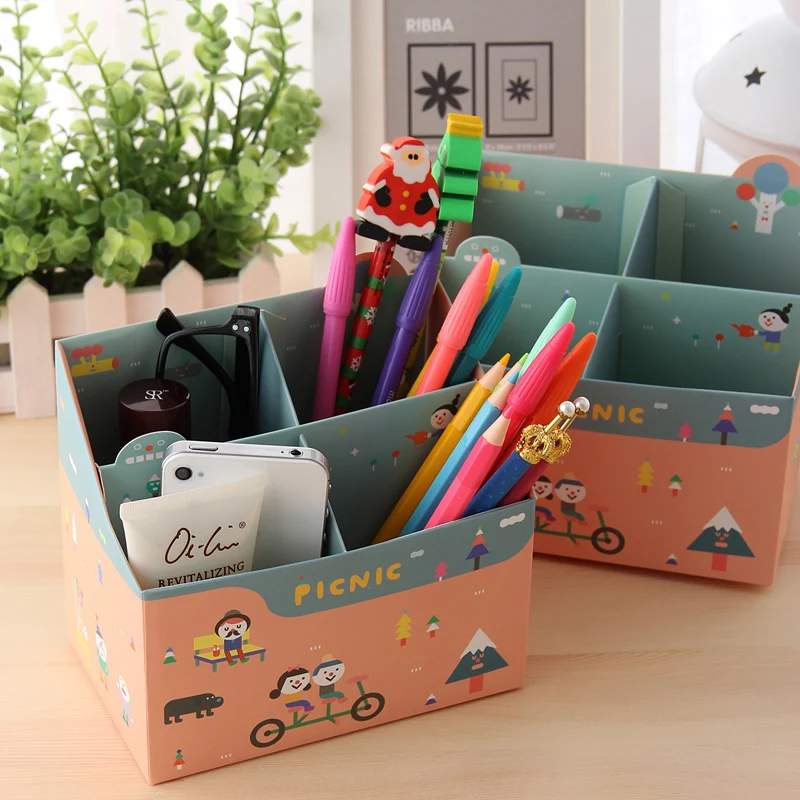 Because korea stationery desktop storage box diy pencil case pencase