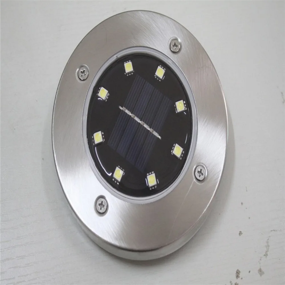 

Solar 8 Led Buried Lamp Buried Lamp Path Lights Waterproof Outdoor Garden Landscape Lighting Pathway Walkway Disk Decoration