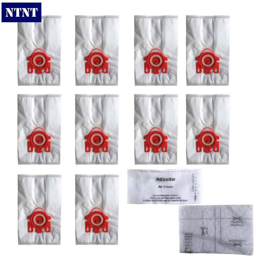 

NTNT 10Pcs/Lot For MIELE FJM C1 & C2 Synthetic Type Hoover Hepa Vacuum Cleaner DUST BAGS With 4pcs FILTERS