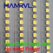 50 шт., 1 м, 220 В, 110 В, жесткая полоса, светодиодный smd 2835, алюминиевый профиль, светодиодный светильник, жесткий, 1 м, не требует питания