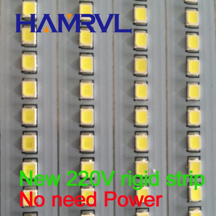 Жесткая СВЕТОДИОДНАЯ лента smd 220 50 шт. 1 м 110 В 2835 в алюминиевый профиль