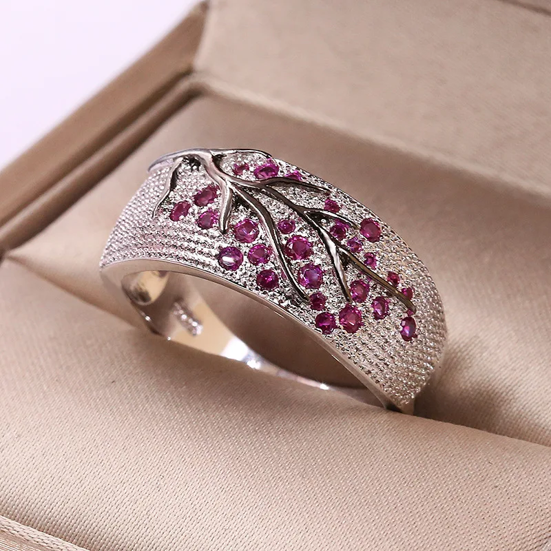 95%-ная скидка! Новое оригинальное 925 пробы Серебряное кольцо, модное винтажное ювелирное изделие, ветка дерева, кольца с листьями, подарок для женщин KRA0698