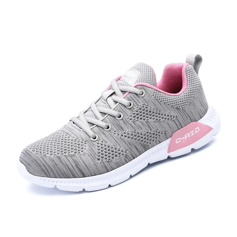 

Spring 2018 New Comfortable Men's Shoes Flyknit Air Mesh Lovers Shoes Breathable Casual Shoes Sport Running Women Nonslip Shoes