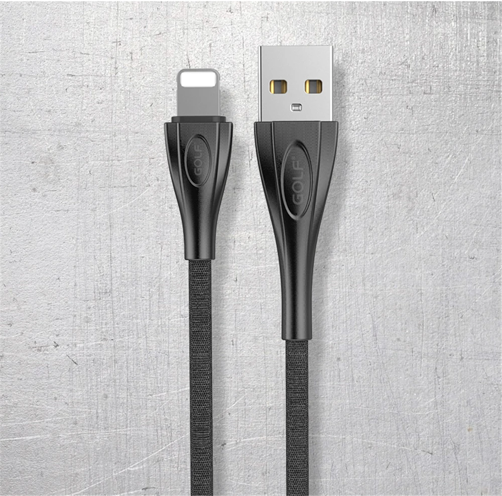 Металлический для гольфа USB кабель для синхронизации данных для iPhone 6 S 6 7 8 Plus X XR XS Max 5 5S SE iPad 4 5 6 mini 2 3 Air 2 usb-кабели для зарядки