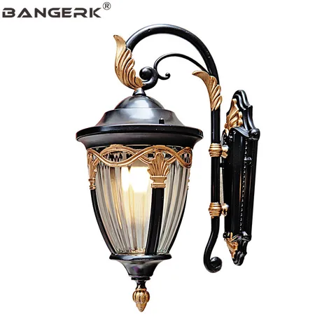 Alumínio à Prova Iluminação para Varanda Luz de Parede ao ar Europeu Retro Jardim Livre Dwaterproof Água Led Arandela Corredor Luminária