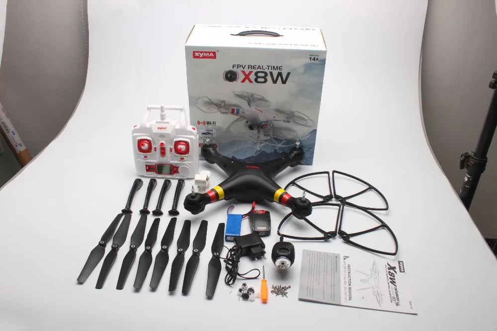 Квадрокоптер Syma X8W с камерой 2 МП Wi Fi 4 ГГц канала 6 осей|6 axis|syma x8w quadcopterhelicopter remote |