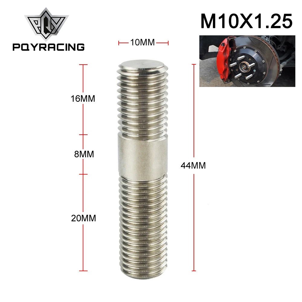 PQY 10 мм M10x1.25 выхлопная труба 303 нержавеющая сталь двойной конец резьбовой