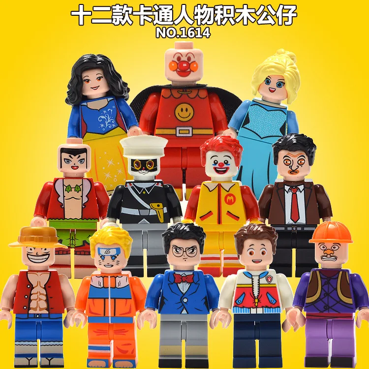 12 قطع الرياضة رياضي مجموعة تصفح كرة القدم التجديف البيسبول الغوص هوكي تنس تزلج لاعب نموذج بناء كتل مجموعات الطوب اللعب